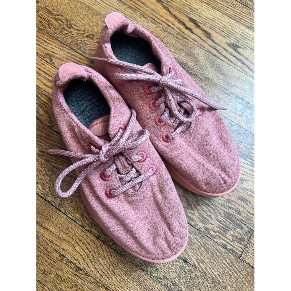 Allbirds Wool Runners Pink Heather Merino Wool Sneakers Womens 7 Low Top